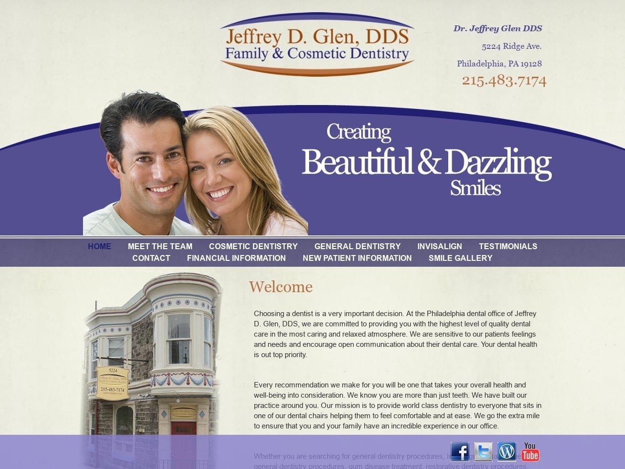 Jeffrey D Glen DDS Website Screenshot from drjdglen.com