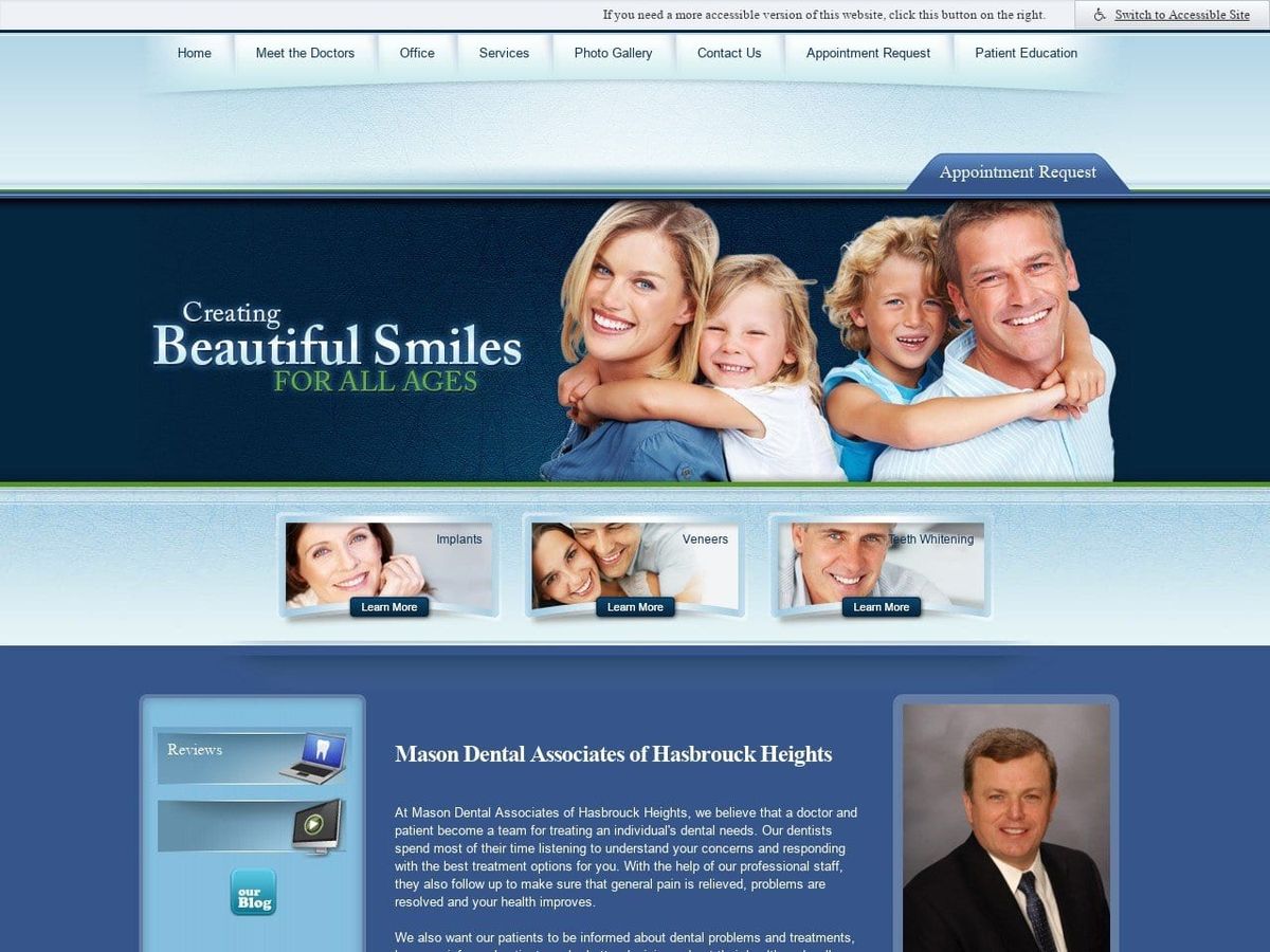 Mason Jeffrey E DDS Website Screenshot from drjeffreymason.com