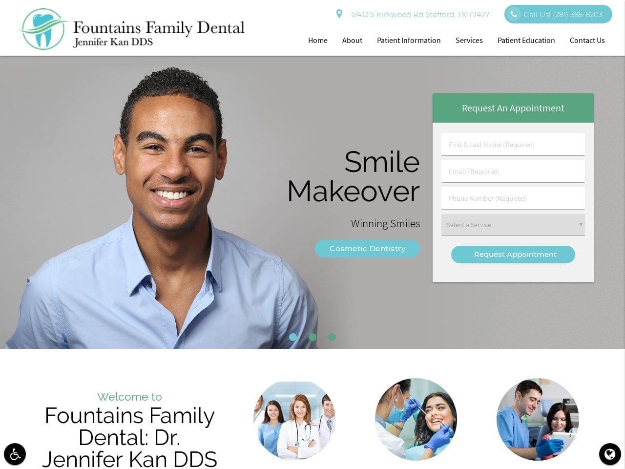 Fountains Family Dental Dr. Kan Jennifer DDS Website Screenshot from drjenniferkan.com