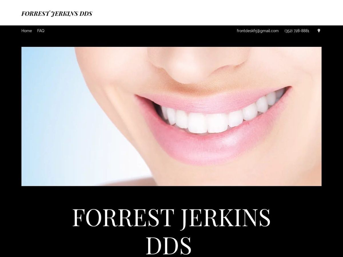 Forrest Jerkins DDS Website Screenshot from drjerkins.com