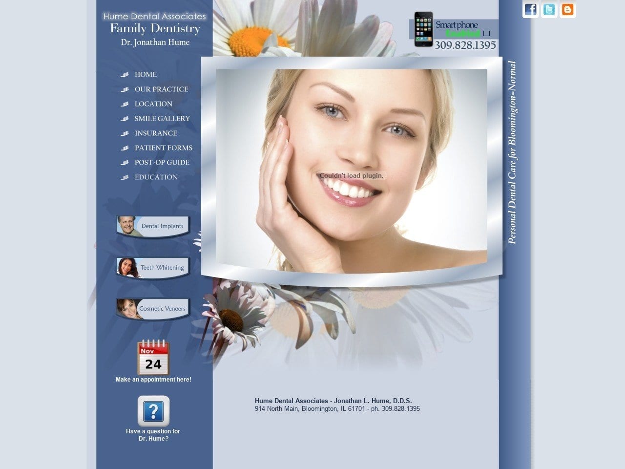 Hume Dental Associates Hume Jonathan L DDS Website Screenshot from drjhume.com