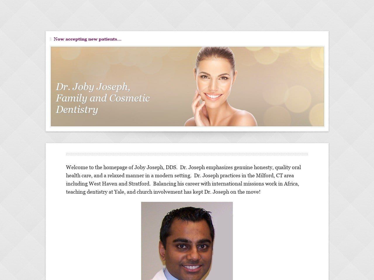 Dental Associates Website Screenshot from drjobyjoseph.com