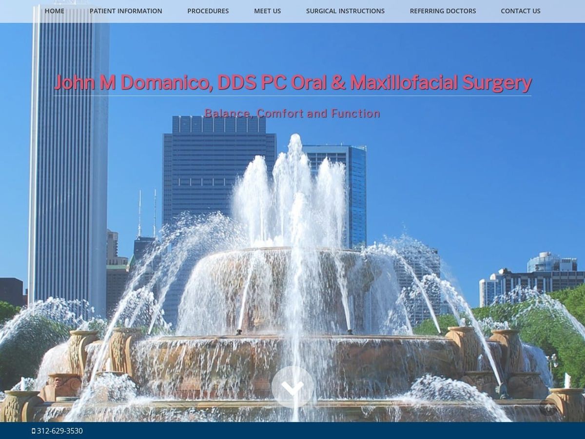 Domanico John M DDS Website Screenshot from drjohndomanico.com