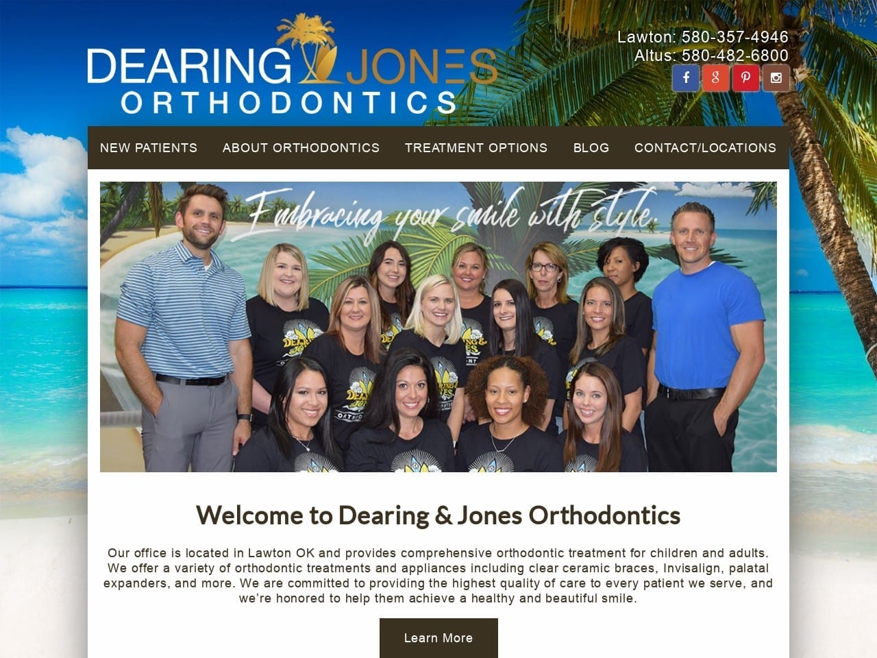 Mathew Jones Orthodontics Website Screenshot from drjonesbraces.com