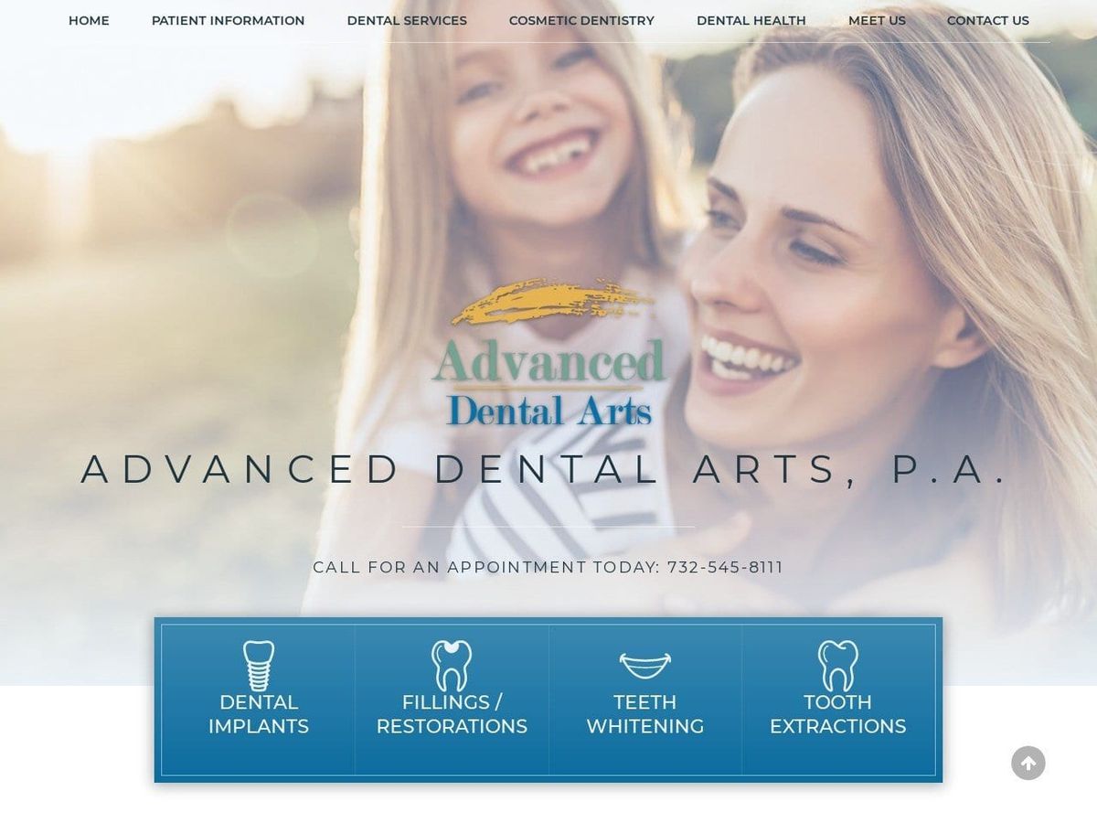 Advanced Dental Arts Website Screenshot from drjosephhaddad.com