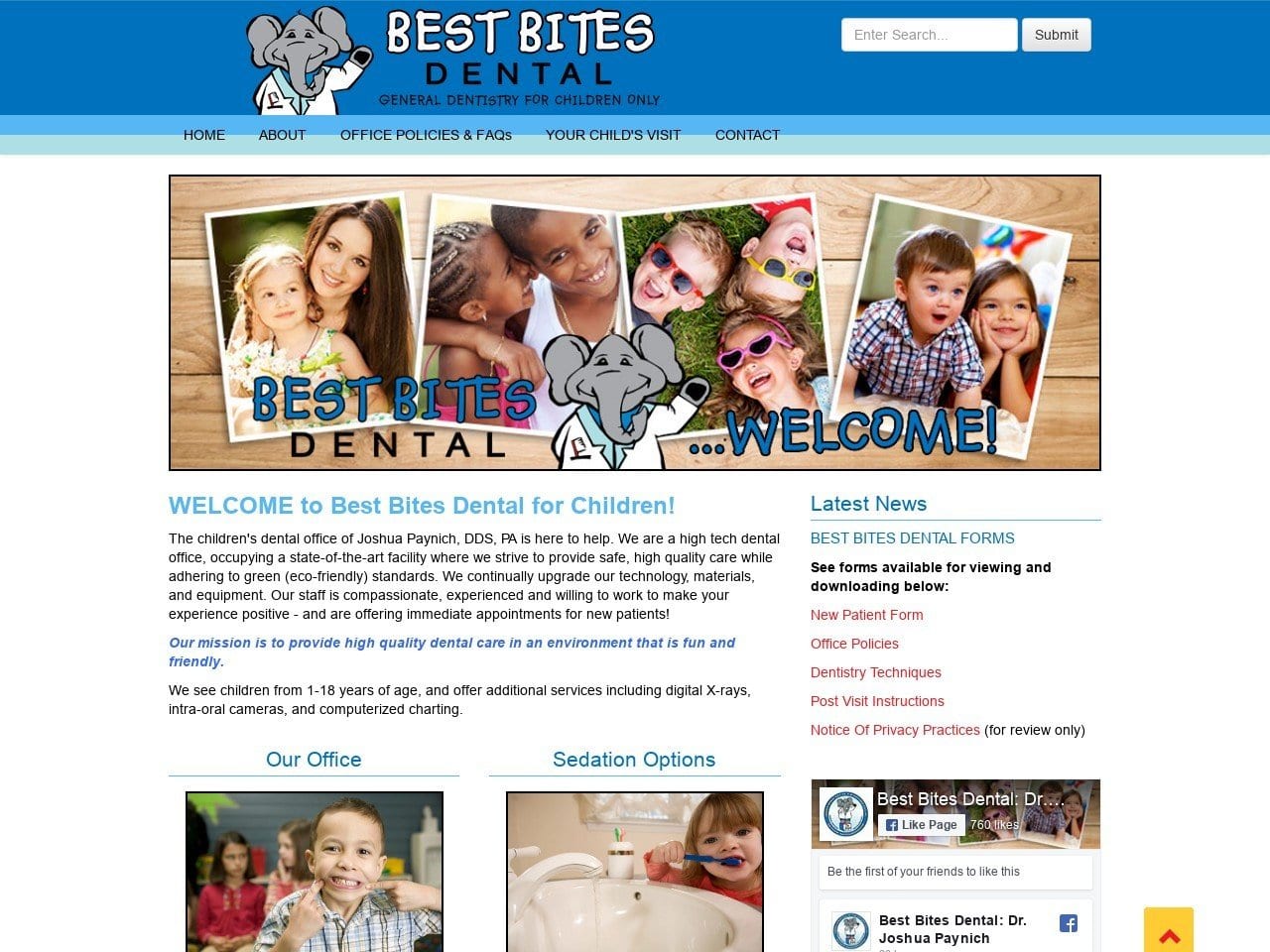 Joshua D Paynich PA Website Screenshot from drjoshdentistry.com