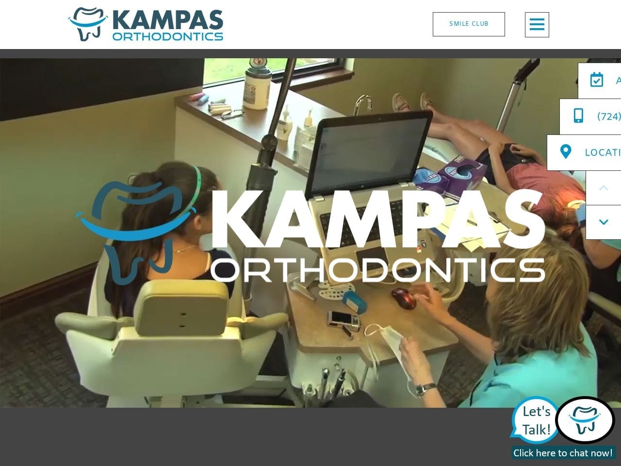 Kampas Orthodontics PC Website Screenshot from drkampas.com