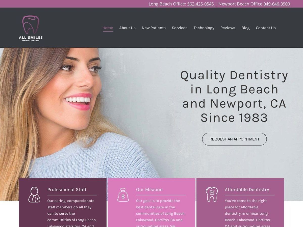Abedini Dentist Website Screenshot from drkennydds.com