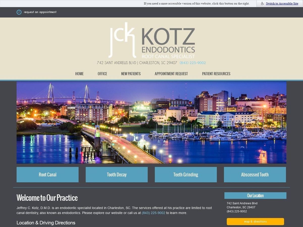 Kotz Edward a Jr DDS Website Screenshot from drkotz.com