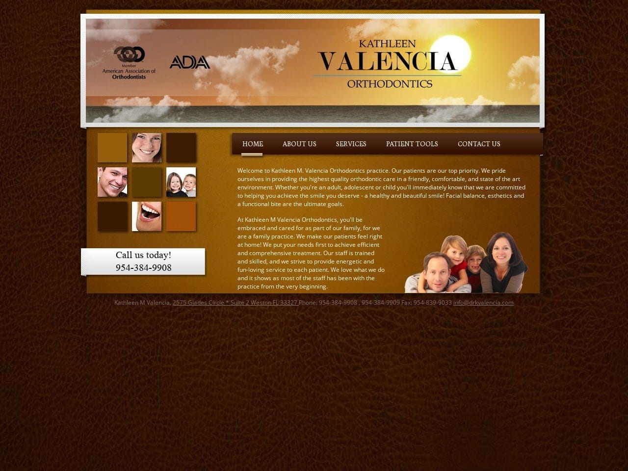 Kathleen Valencia Orthodontics Website Screenshot from drkvalencia.com