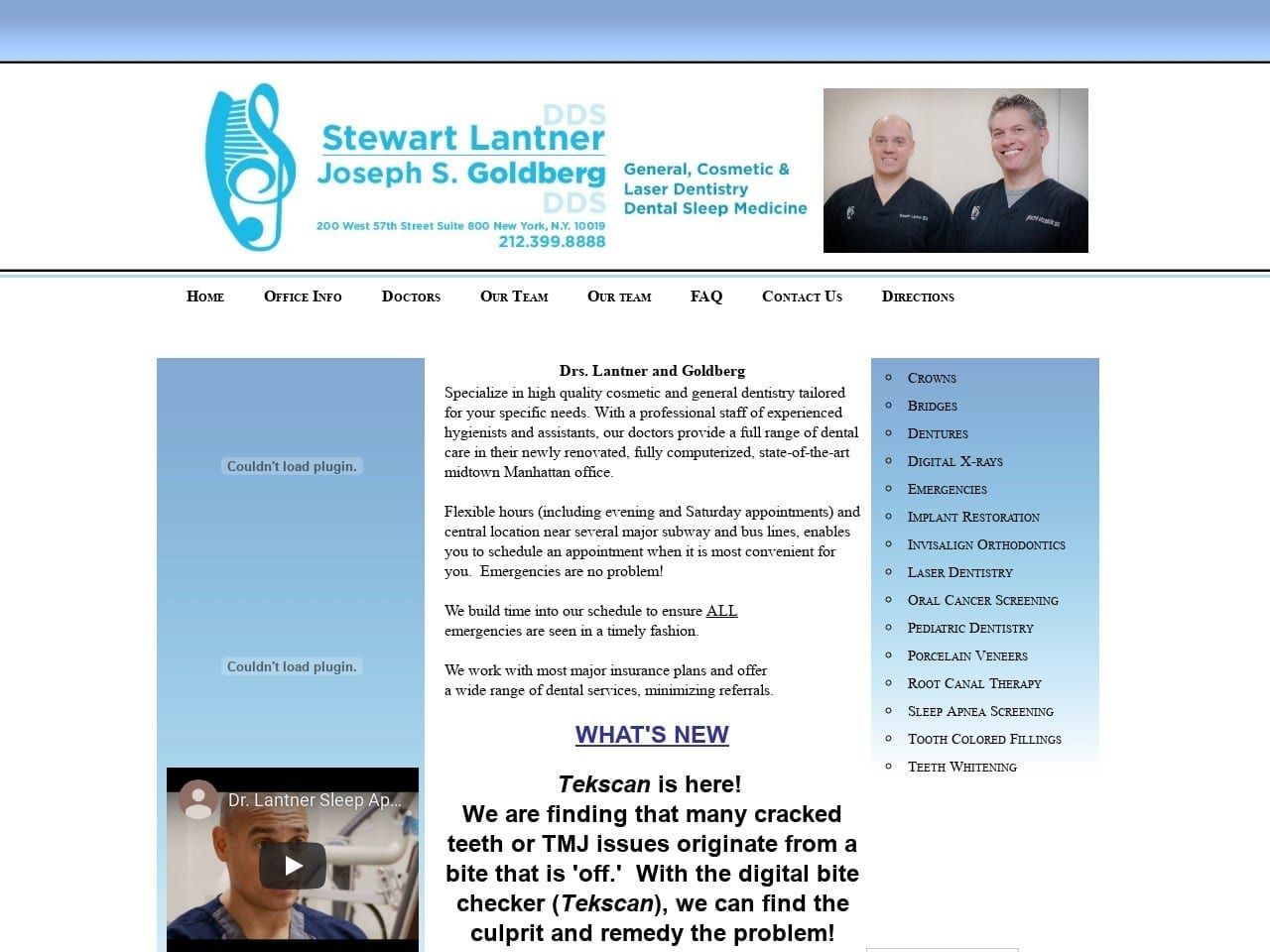 Joseph S. Goldberg DDS LLC Website Screenshot from drlantner.com