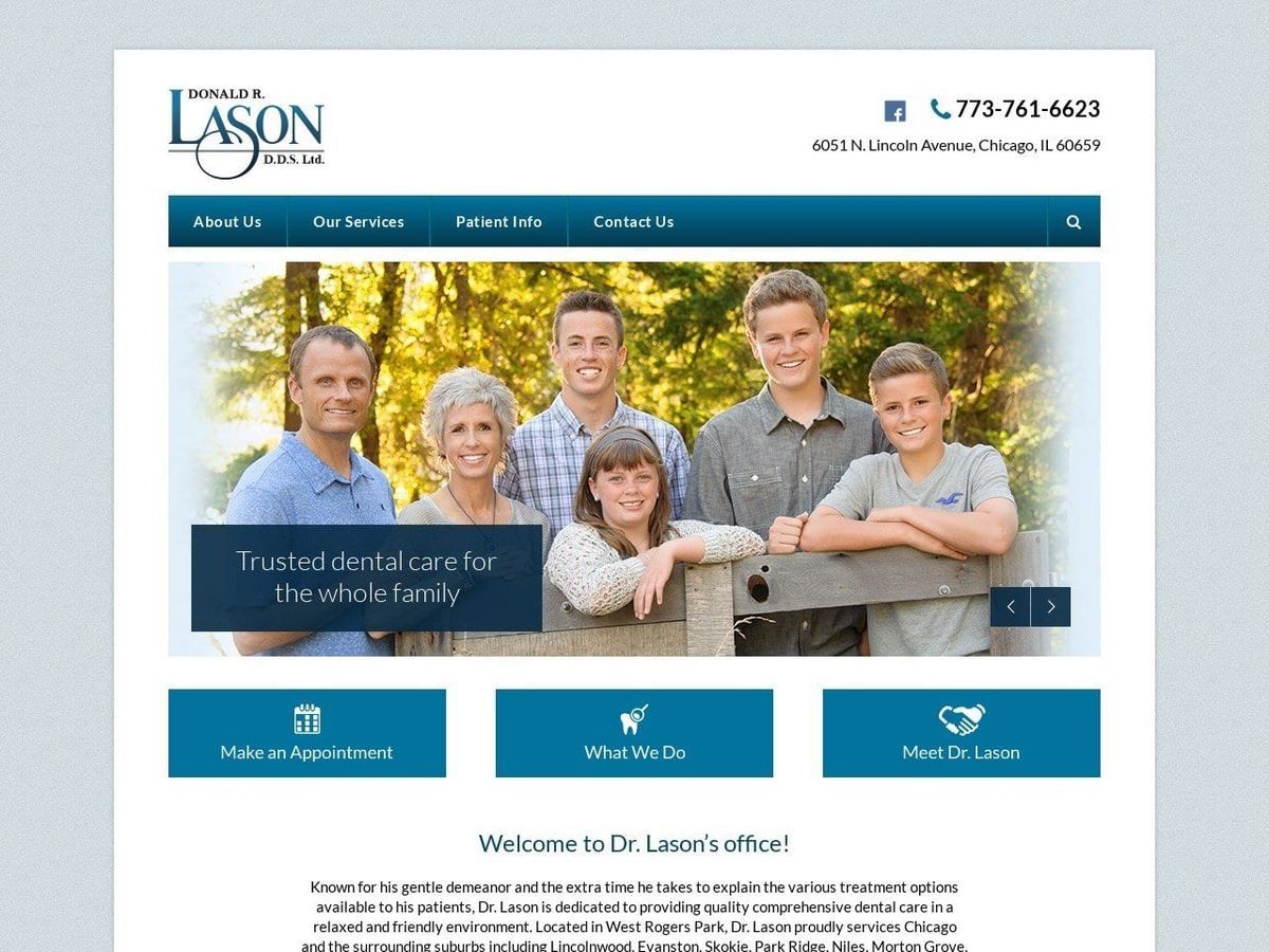 Donald R Lason Ltd Website Screenshot from drlason.com