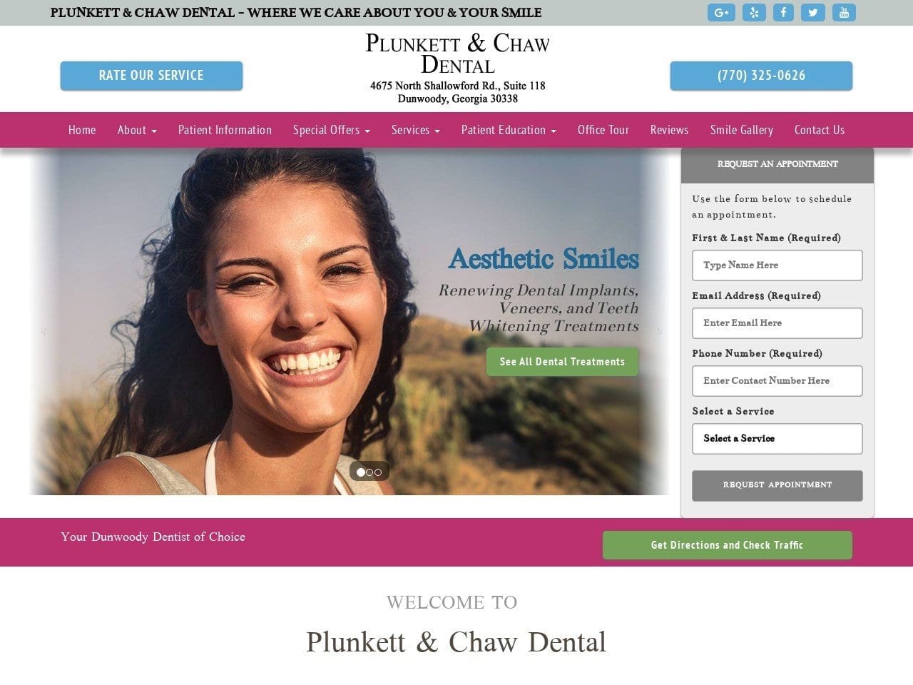 Lee W Plunkett Dmd | Dunwoody Dentist Website Screenshot from drleeplunkett.com