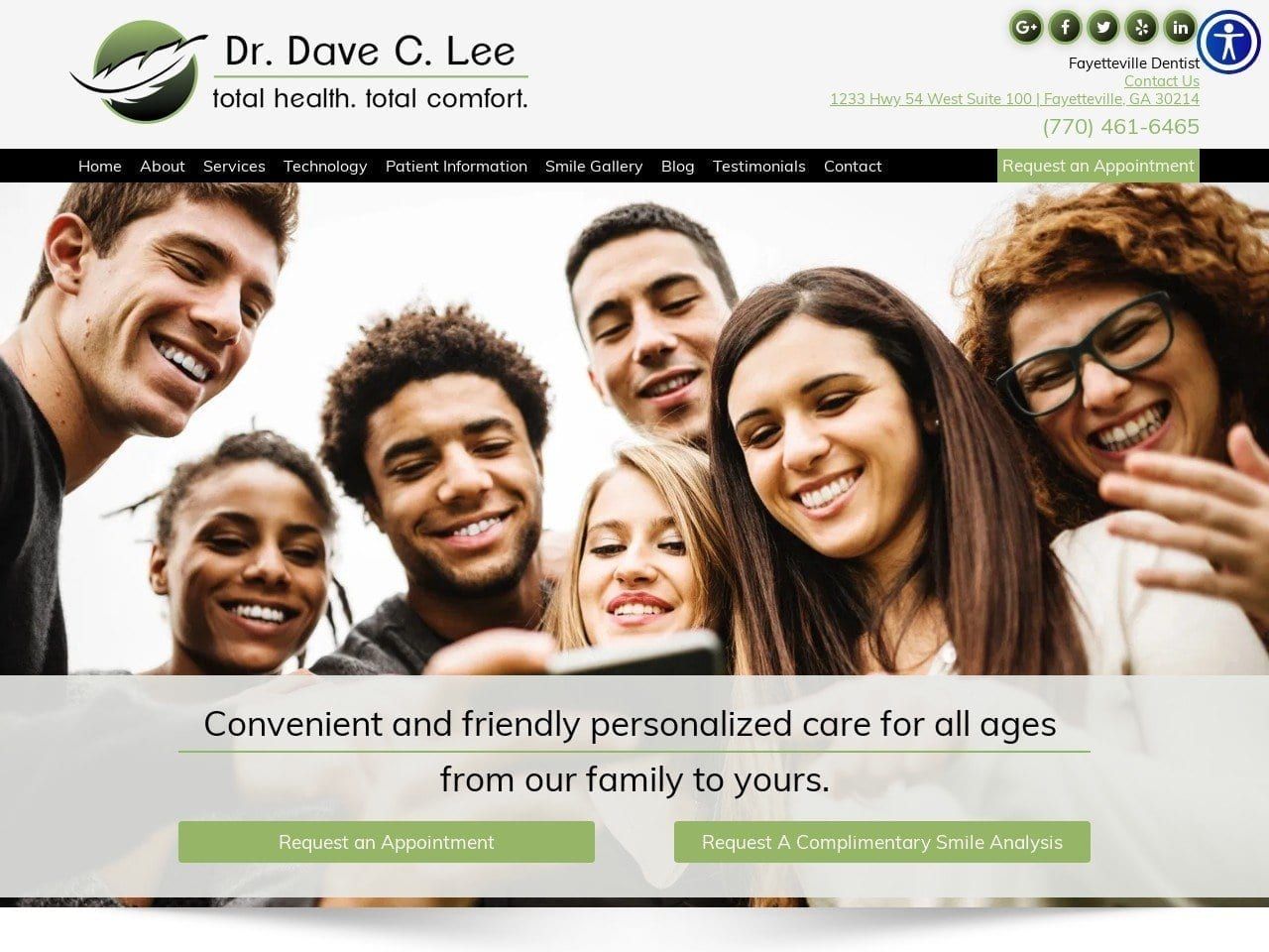 Dave C. Lee D.M.D. Website Screenshot from drleesmiles.com