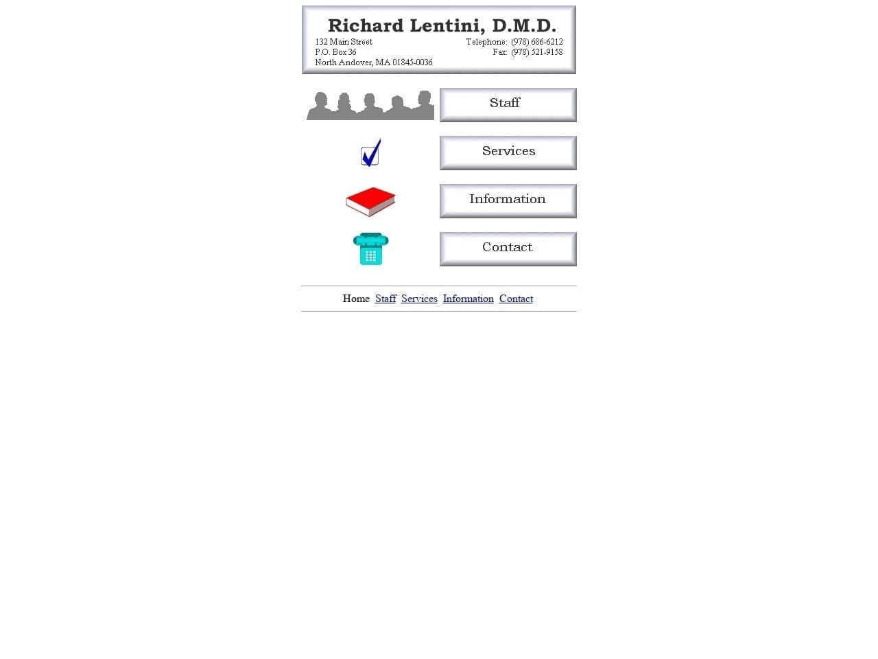 Lentini Richard DMD Website Screenshot from drlentini.com