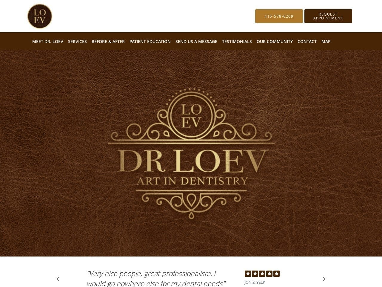 Dr Loev Website Screenshot from drloev.com