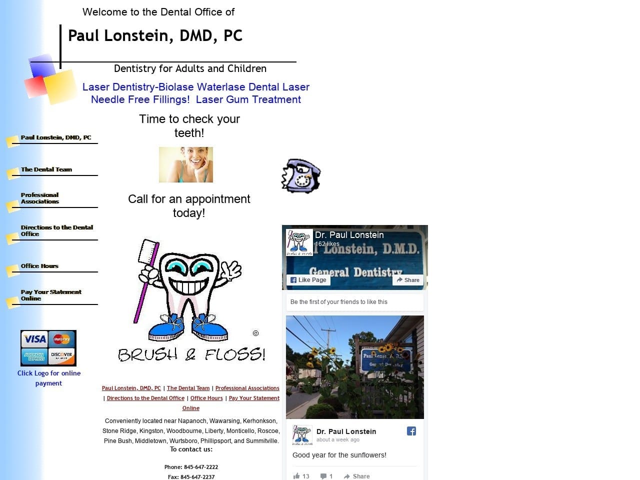 Lonstein Paul M DDS Website Screenshot from drlonstein.com