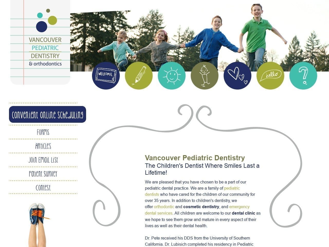 Vancouver Pediatric Dentistry Website Screenshot from drlubisich.com