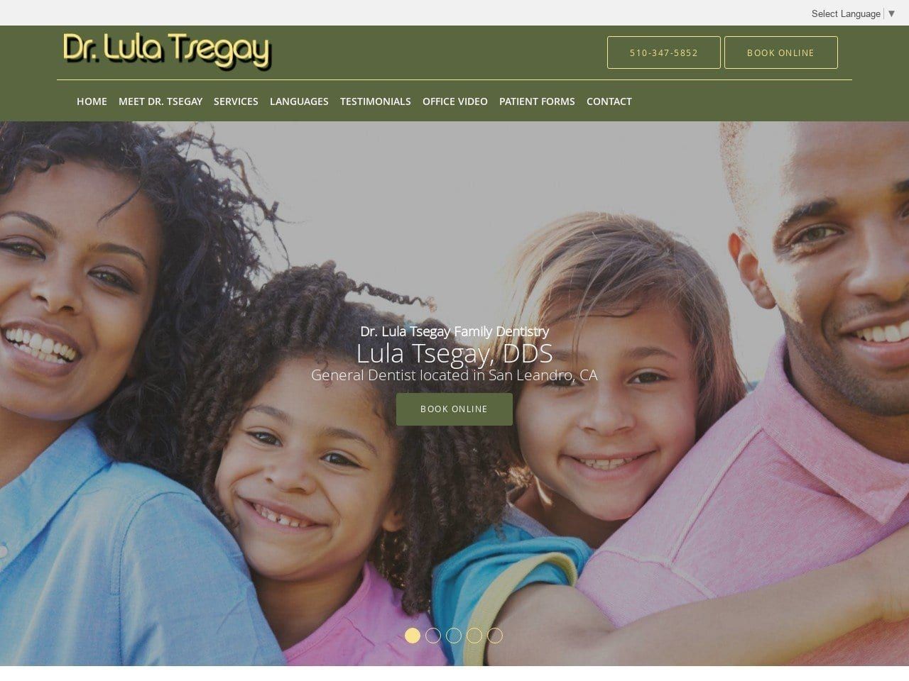 Tsegay Lula DDS Website Screenshot from drluladds.com