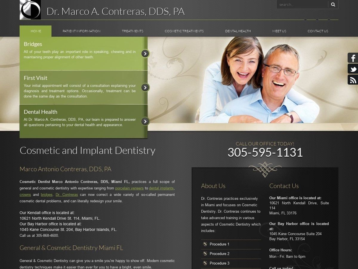 Dr. Marco Contreras Dds Dentist Website Screenshot from drmarcocontreras.com