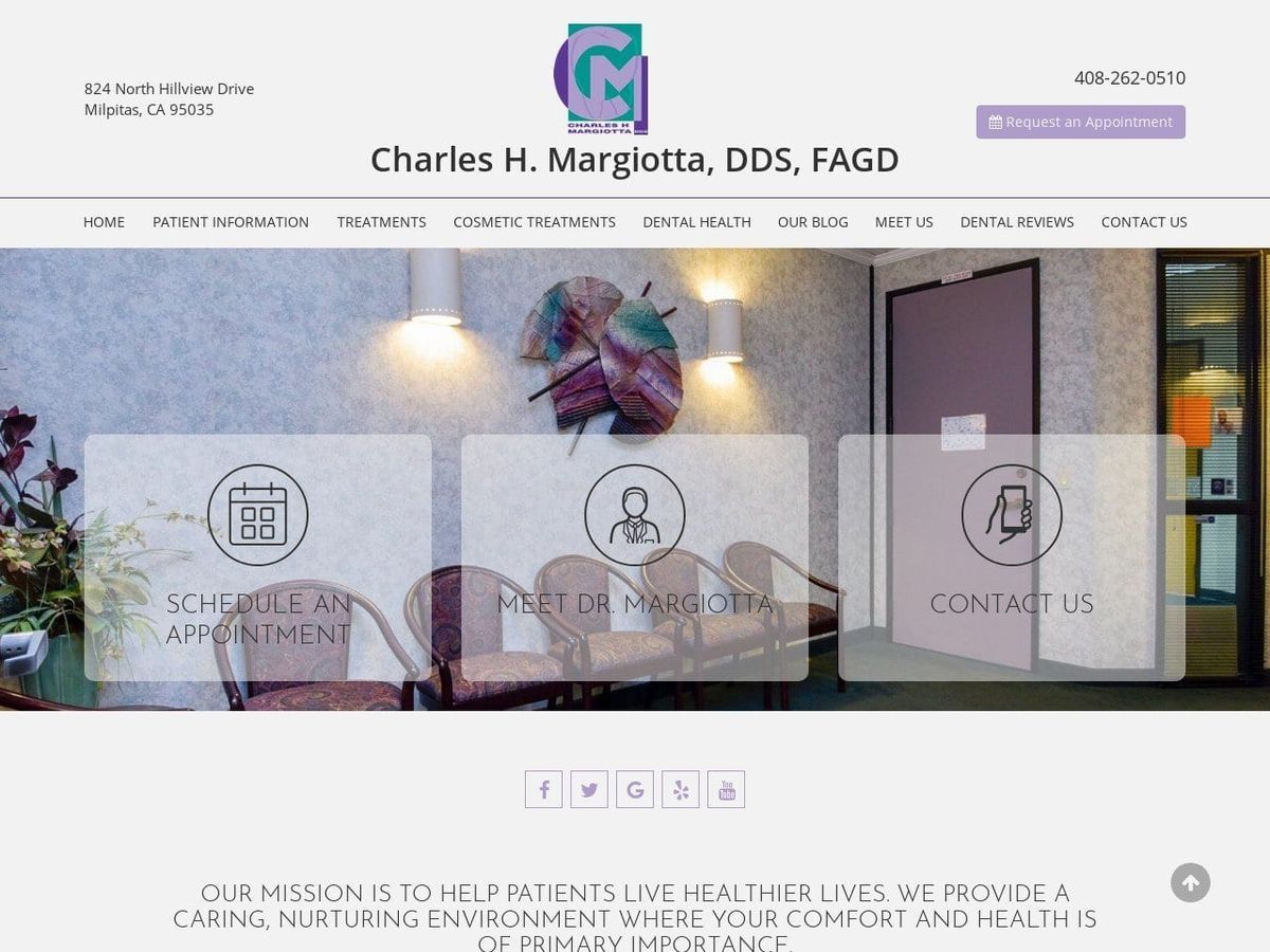 Charles H. Margiotta DDS Website Screenshot from drmargiotta.com