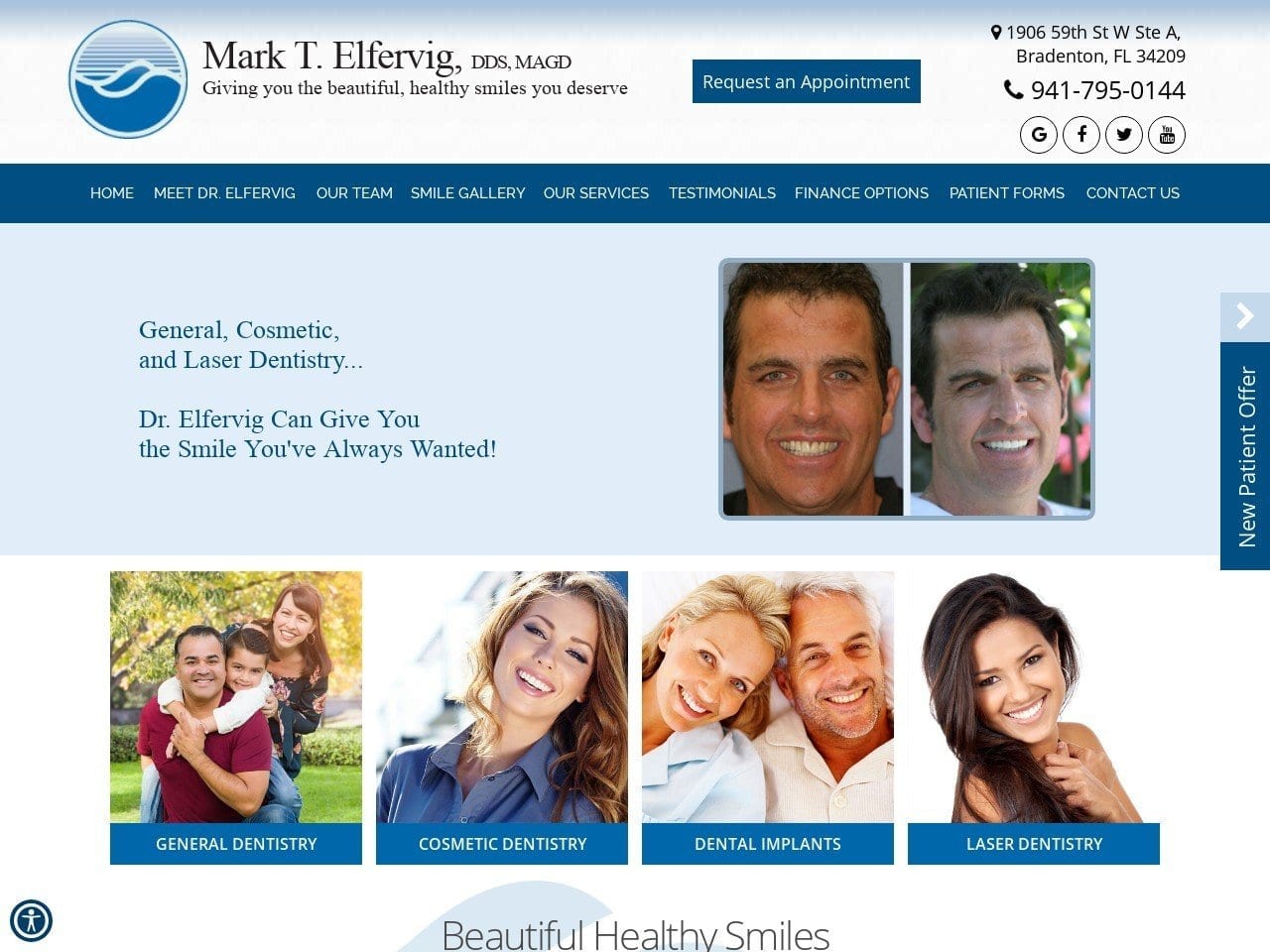 Elfervig Mark T DDS Website Screenshot from drmarkelfervig.com