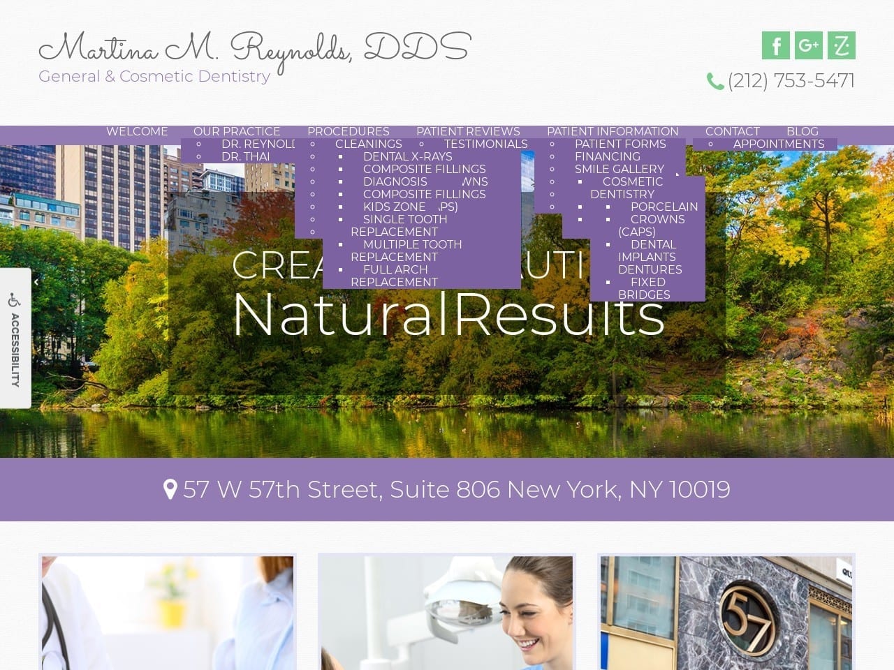 Reynolds Martina M DDS Website Screenshot from drmartinareynolds.com