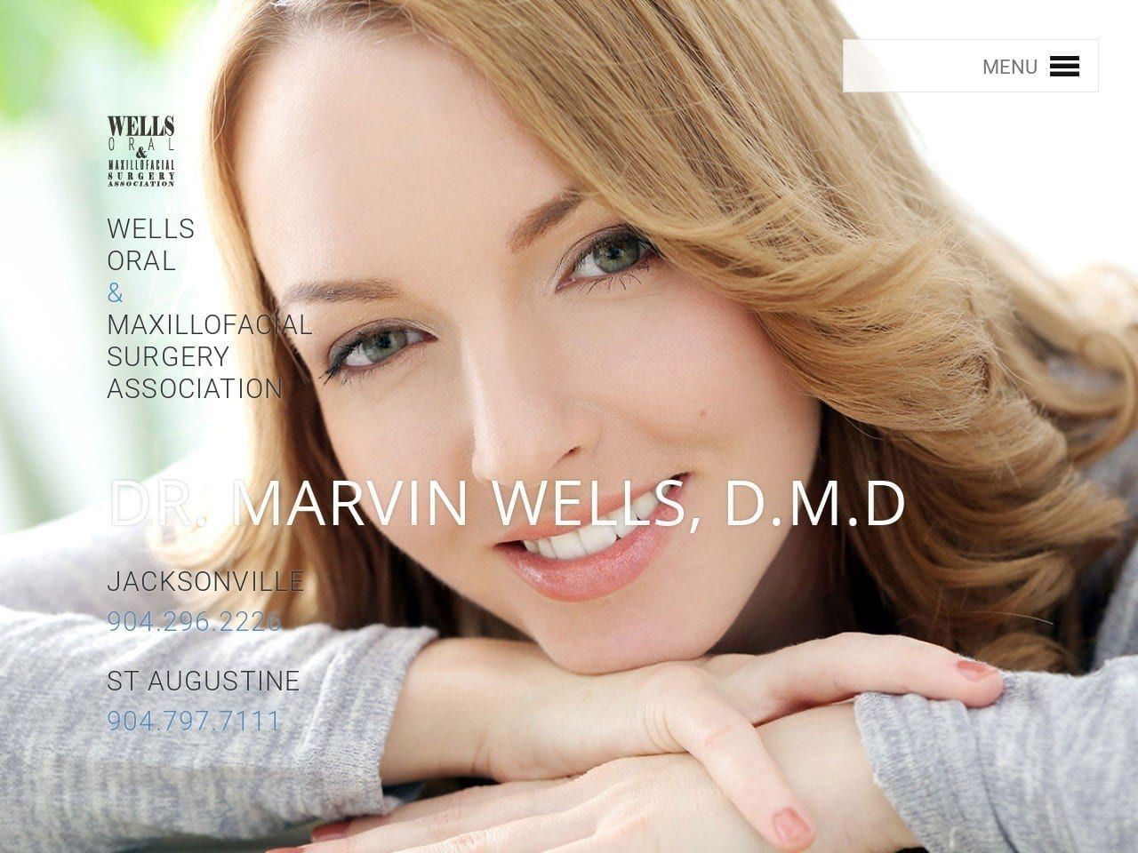 Wells Oral & Maxillofacial Wells Marvin DDS Website Screenshot from drmarvinwells.com