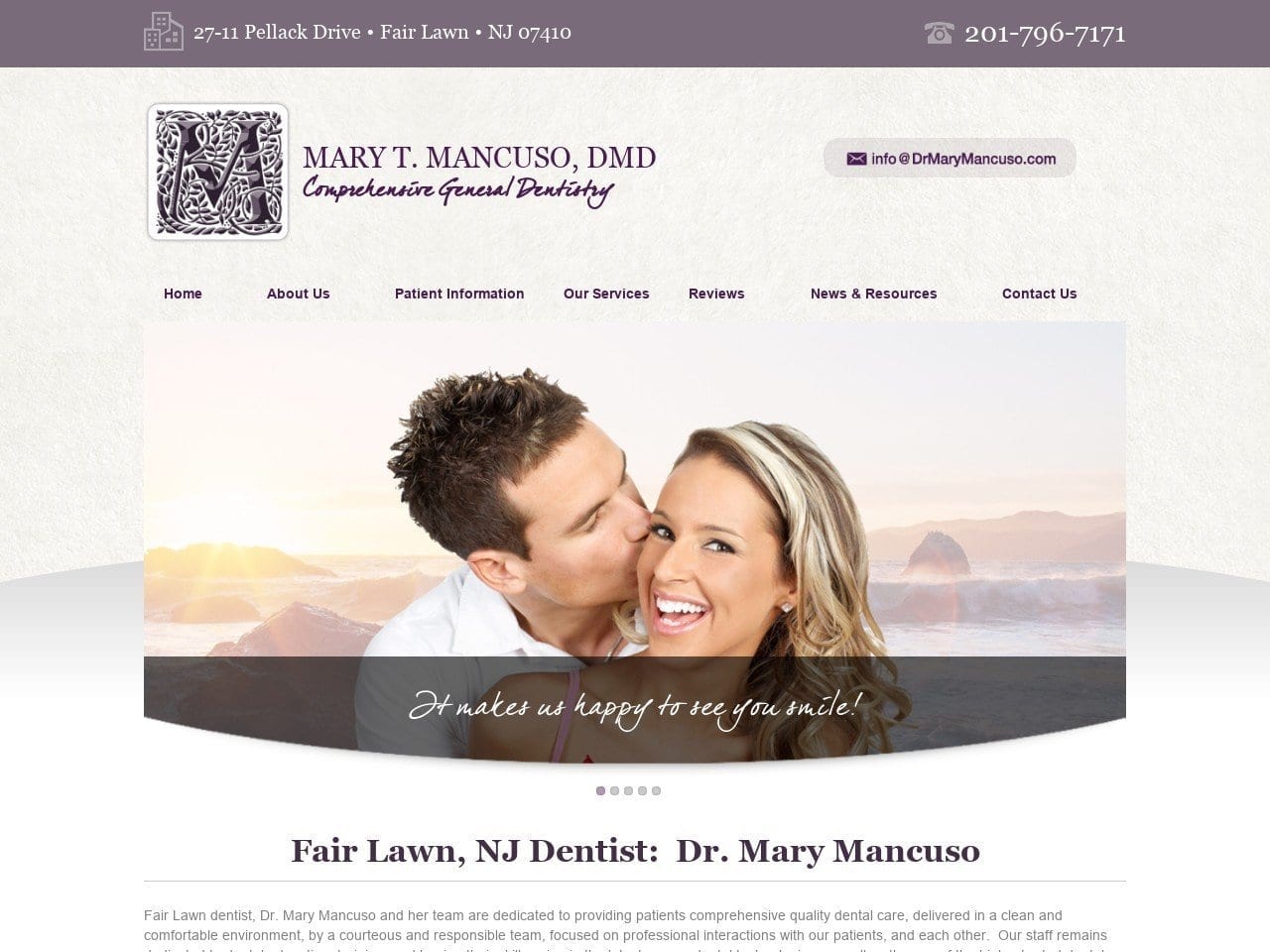 Mancuso Mary T DMD PA Website Screenshot from drmarymancuso.com