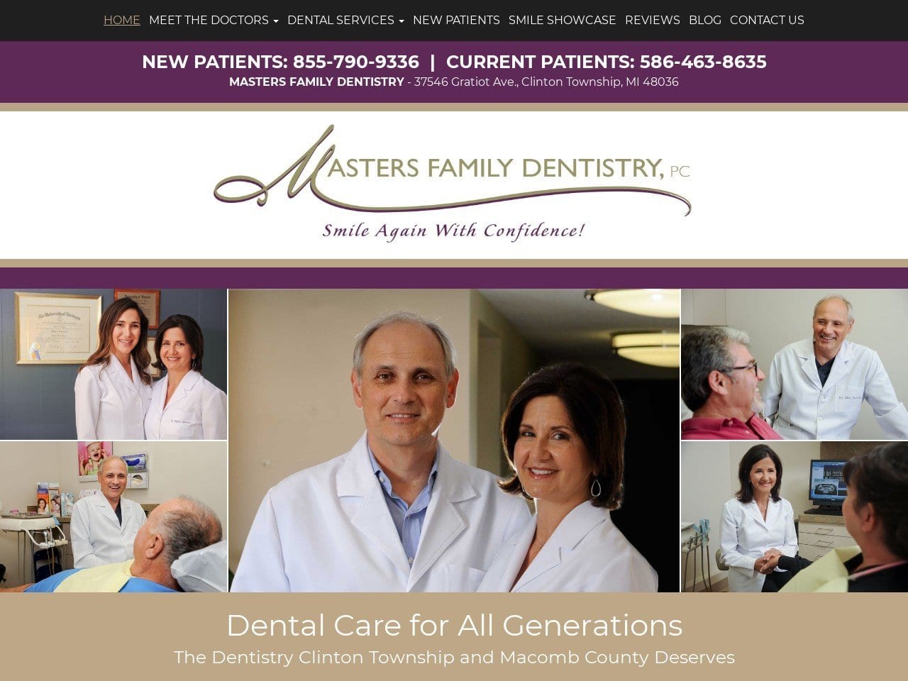 Alexander & Sophia Masters DDS Website Screenshot from drmastersdds.com