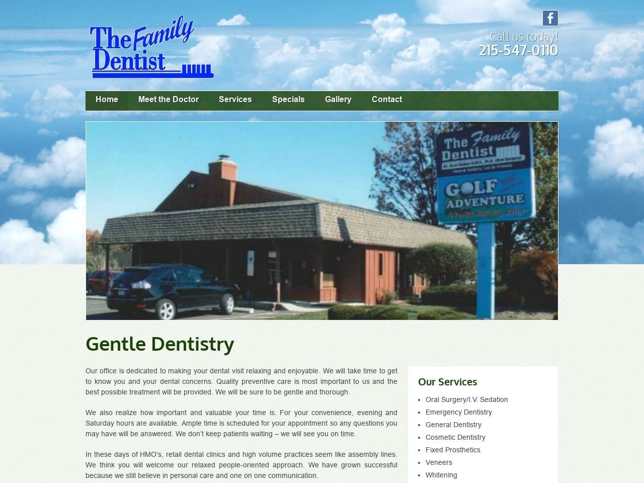 The Family Dentist Website Screenshot from drmathurfamilydentist.com