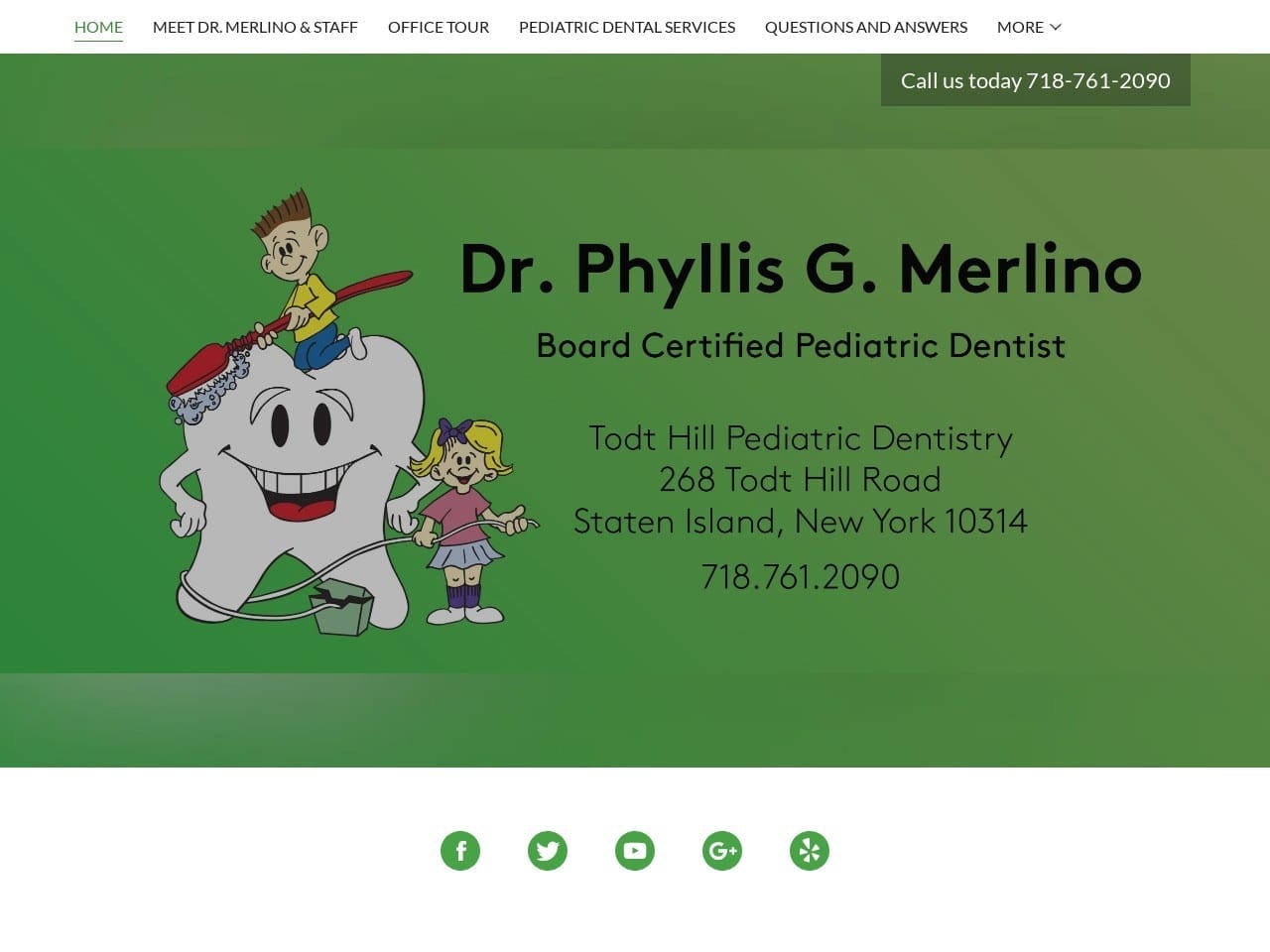 Phyllis G. Merlino Dds Todt Hill Pediatric Dentist Website Screenshot from drmerlino.com