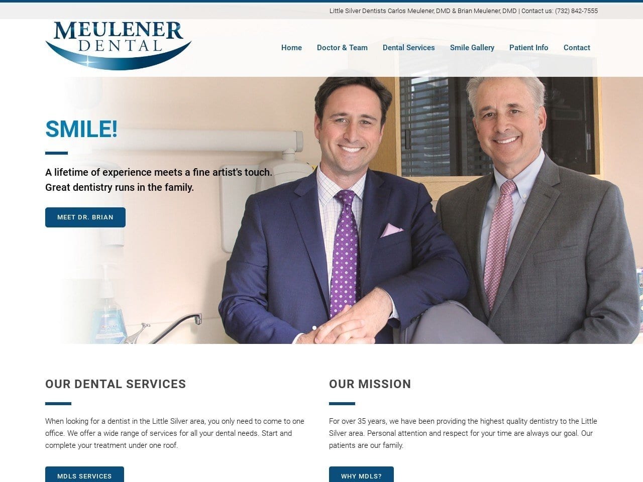 Carlos Meulener Dmd Pa General Cosmetic & Implant Website Screenshot from drmeulener.com