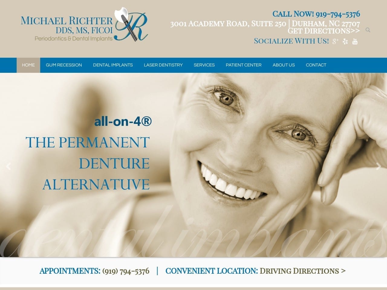 Michael Richter DDS Website Screenshot from drmichaelrichter.com