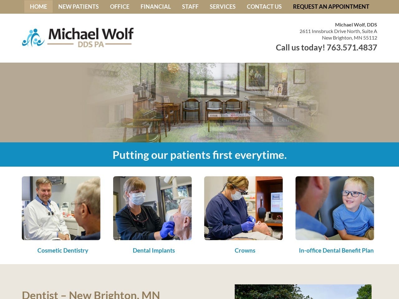 Michael Wolf DDS PA Website Screenshot from drmichaelwolf.com