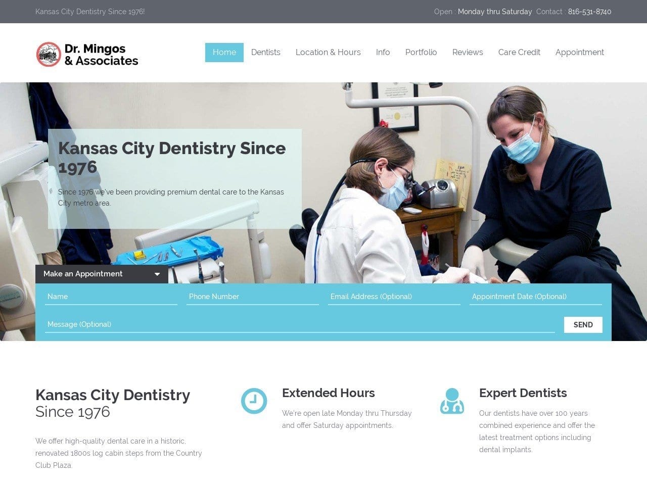 Dr Steven C Mingos Dentist Website Screenshot from drmingos.com