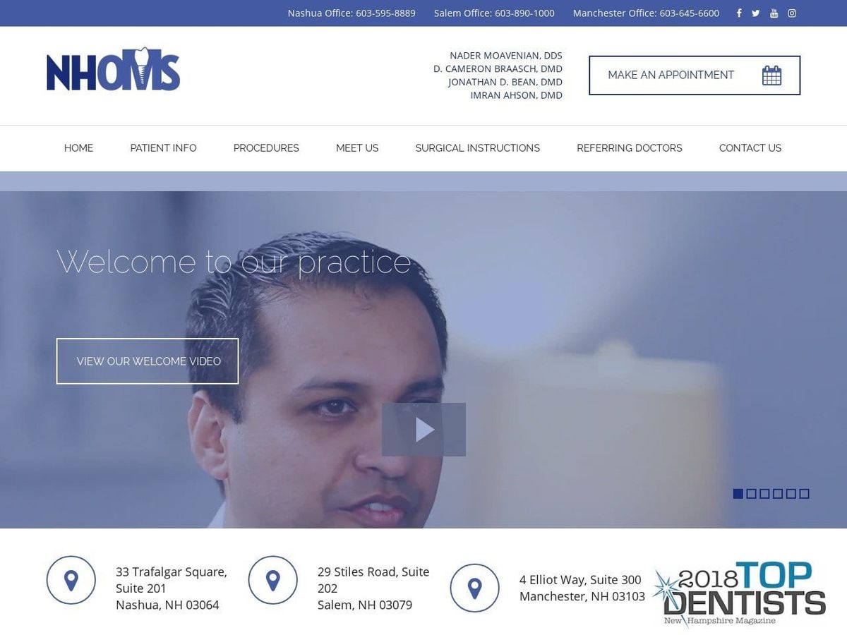 Drs. Moavenian Dentist Website Screenshot from drmoavenian.com