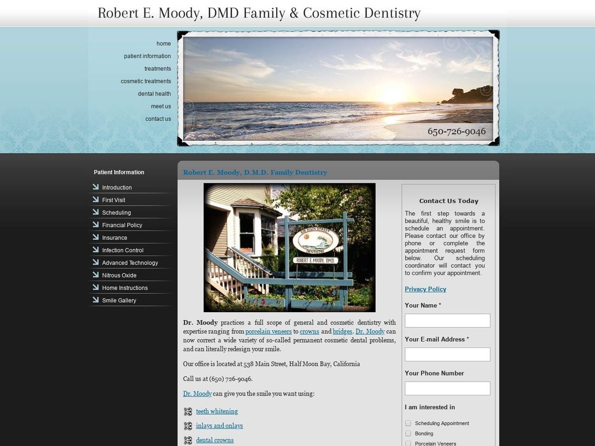 Robert E Moody Inc Website Screenshot from drmoody.com