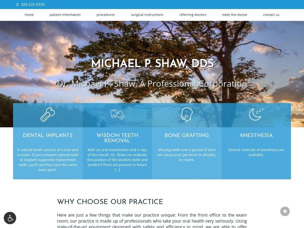 Shaw Michael P DDS Website Screenshot from drmps.com