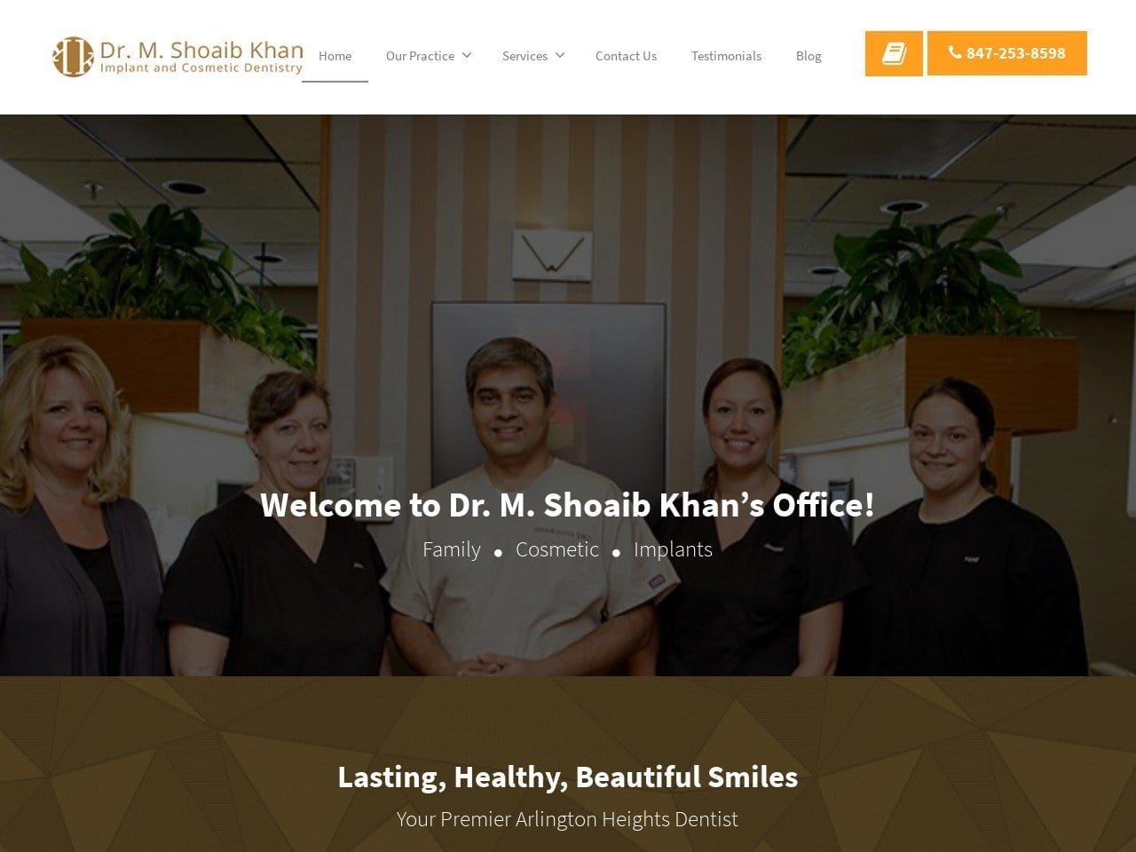 M. Shoaib Khan D.M.D. P.C. Website Screenshot from drmskhan.com