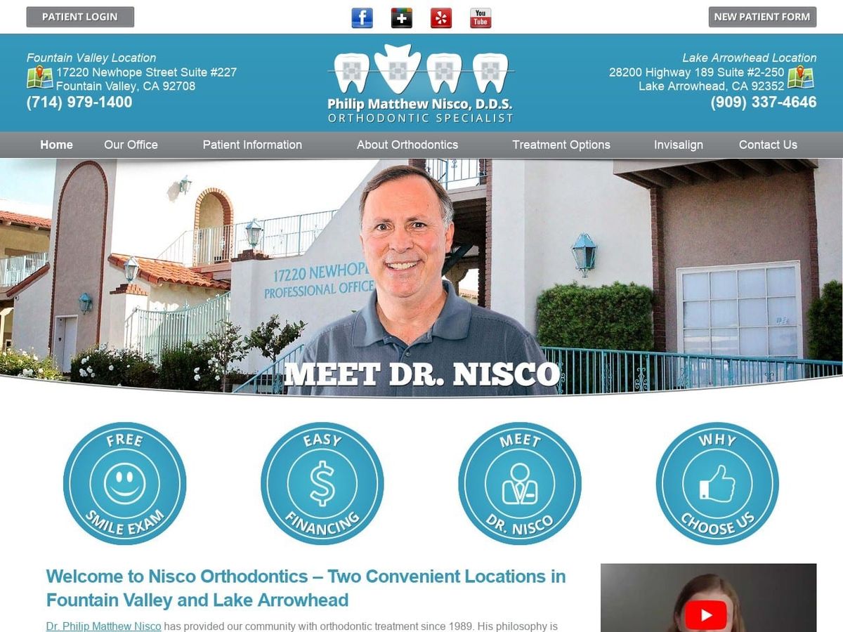 Nisco Philip M DDS Website Screenshot from drnisco.com