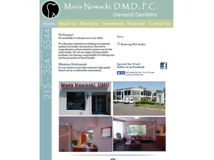 Maria Nowacki Dmd Pc General Dentist Website Screenshot from drnowacki.com