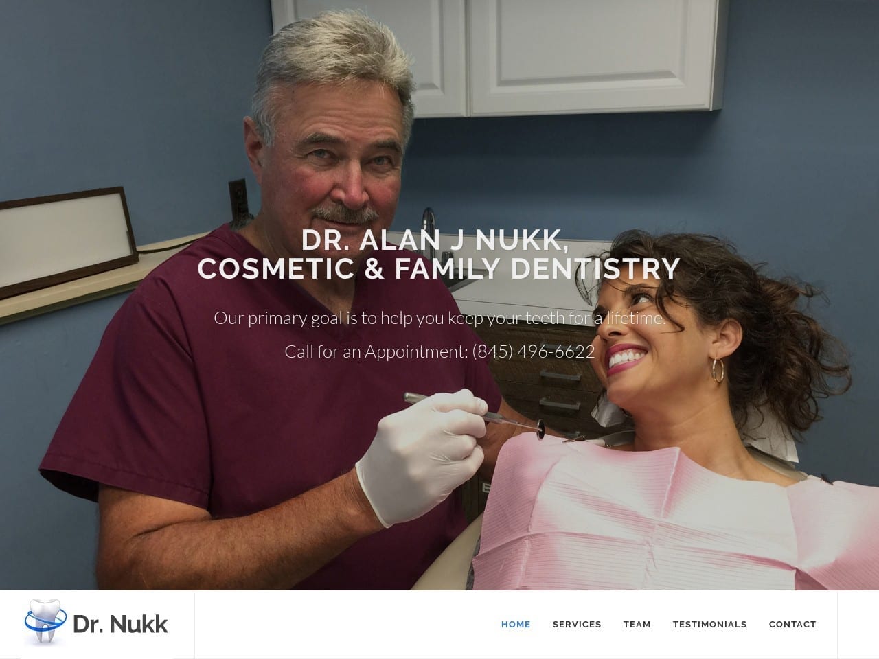 Alan J Nukk Family Dentist Website Screenshot from drnukk.com