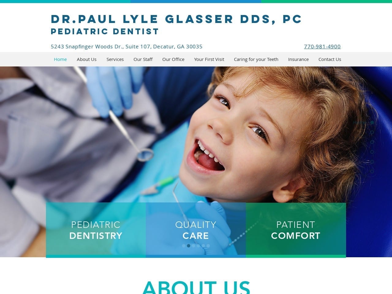 Paul lyle Glasser DDS PC Website Screenshot from drpaulglasser.com