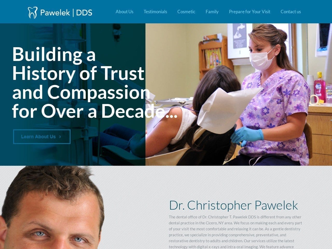 Christopher T Pawelek PLLC Website Screenshot from drpawelek.com