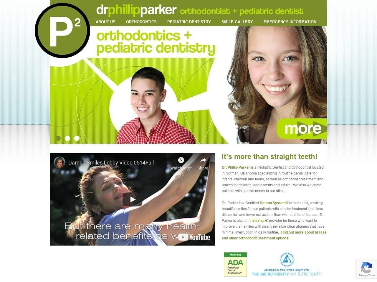 Dr. Phillip R. Parker DDS Website Screenshot from drphillipparker.com