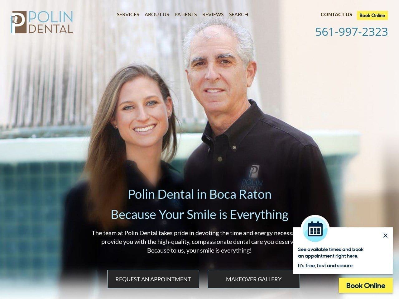 Polin Dental Group DMD Website Screenshot from drpolin.com