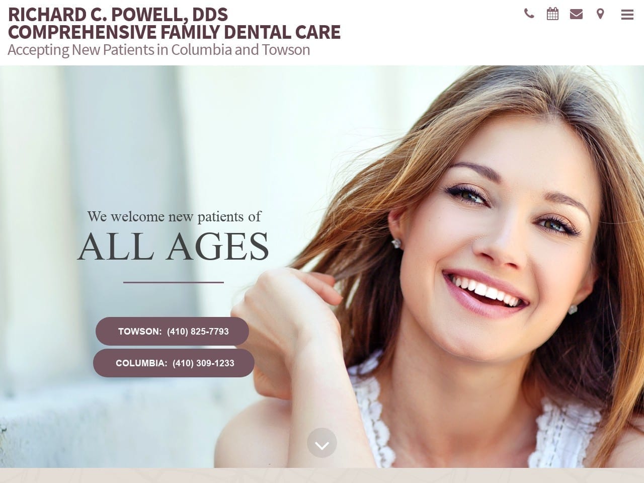 Powell Richard C DDS Website Screenshot from drpowellemergencydentistmd.com