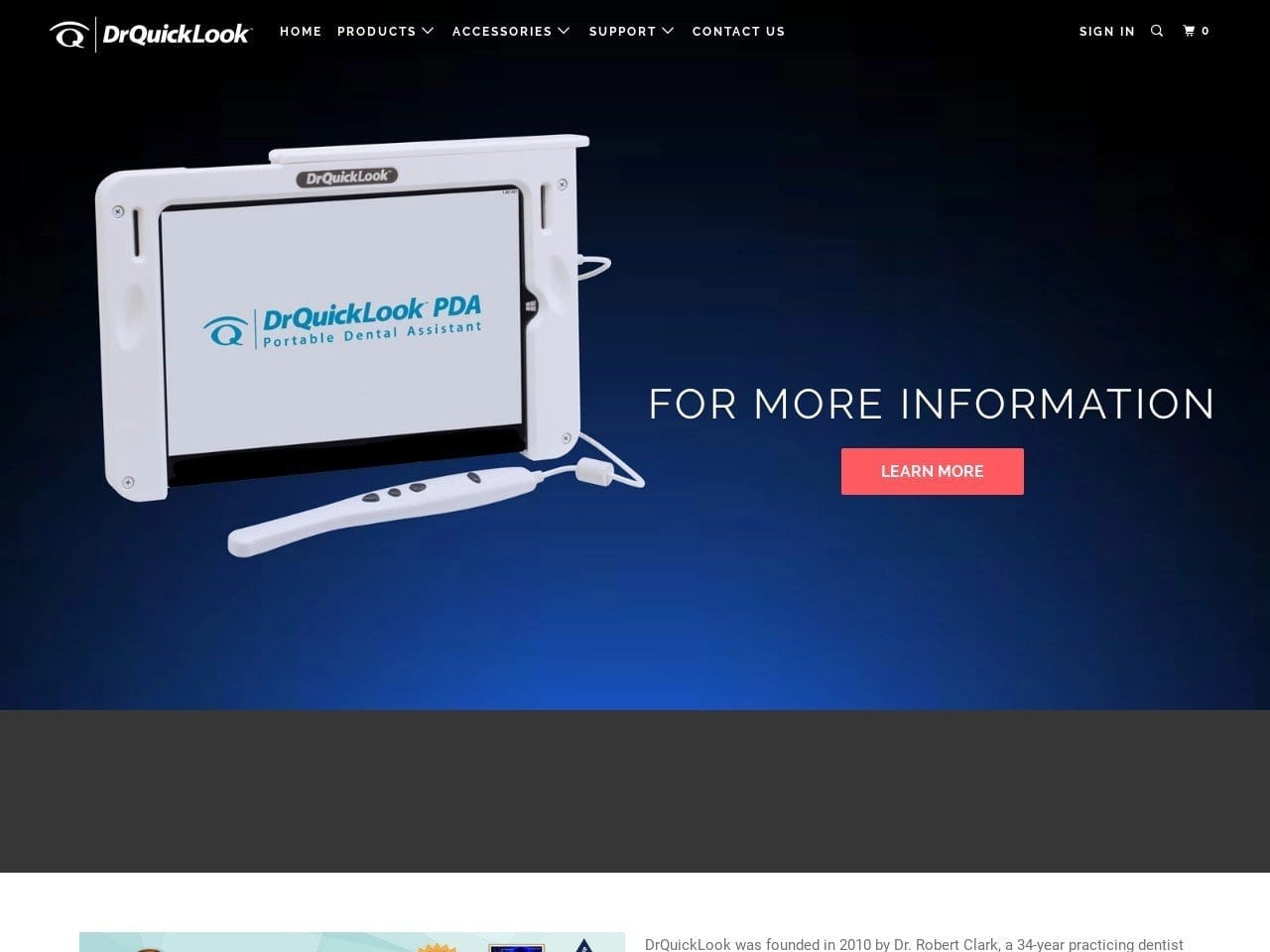 Quicklook Inc | DrQuickLook Intraoral Cameras Website Screenshot from drquicklook.com