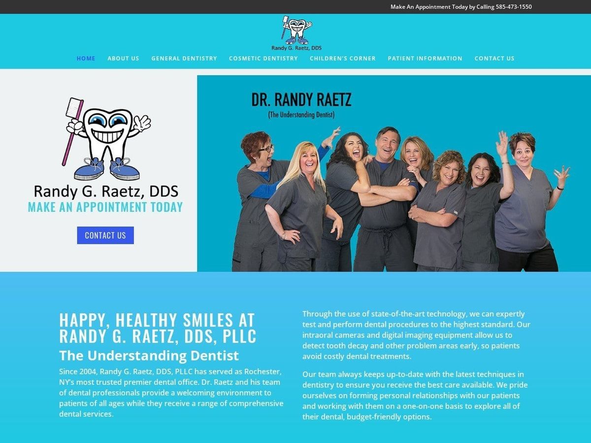 Randy G. Raetz DDS PLLC Website Screenshot from drrandydds.com